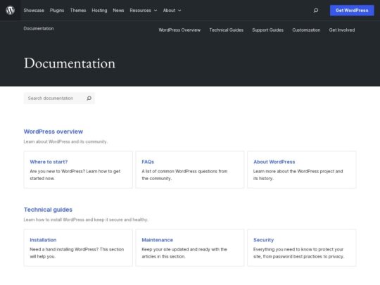 WordPress Documentation