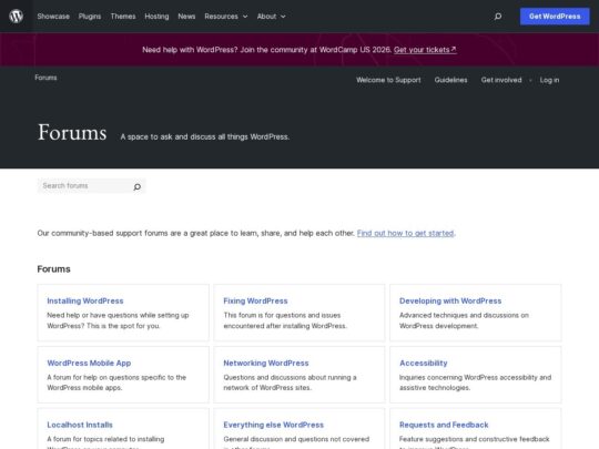 WordPress.org Support Forums